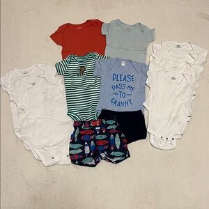 Carter’s | 6-9 Month Summer Trunks & Onesie Lot